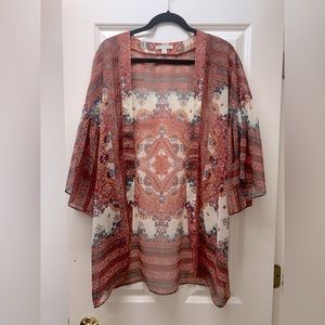 American Eagle patterned kimono